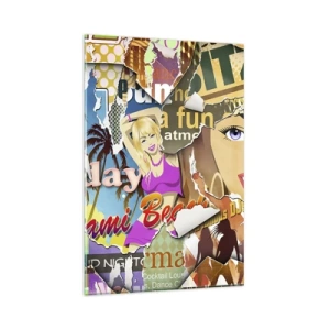 Tablou pe sticlă - Flashback-uri de vacanță - 80x120 cm