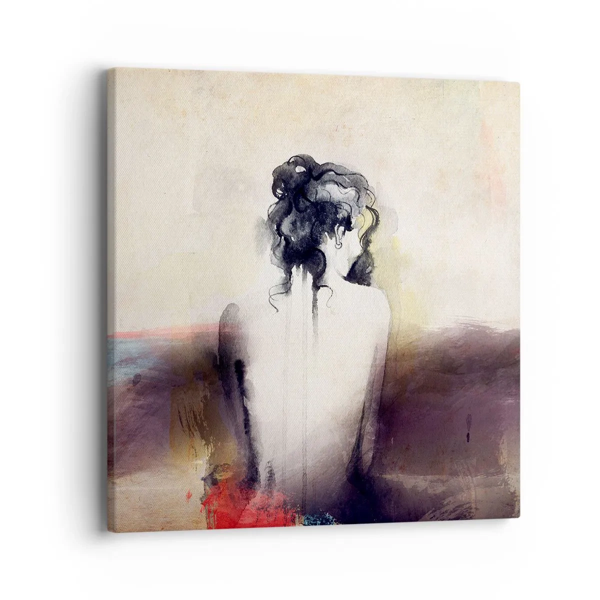 Tablou pe pânză - Linii moi, forme ovale - 40x40 cm