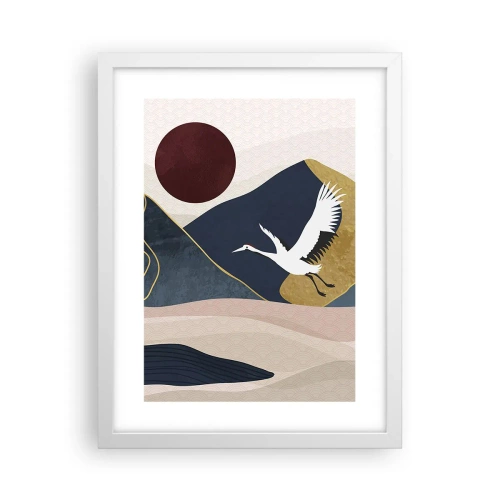 Poster în ramă albă - Și ziua a zburat din nou - 30x40 cm