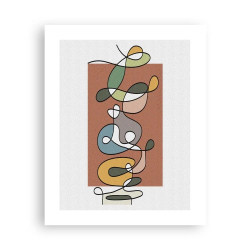 Poster - Abstracție: un dans colorat - 40x50 cm