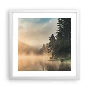 Poster în ramă albă - Nașterea unei zile - 40x40 cm