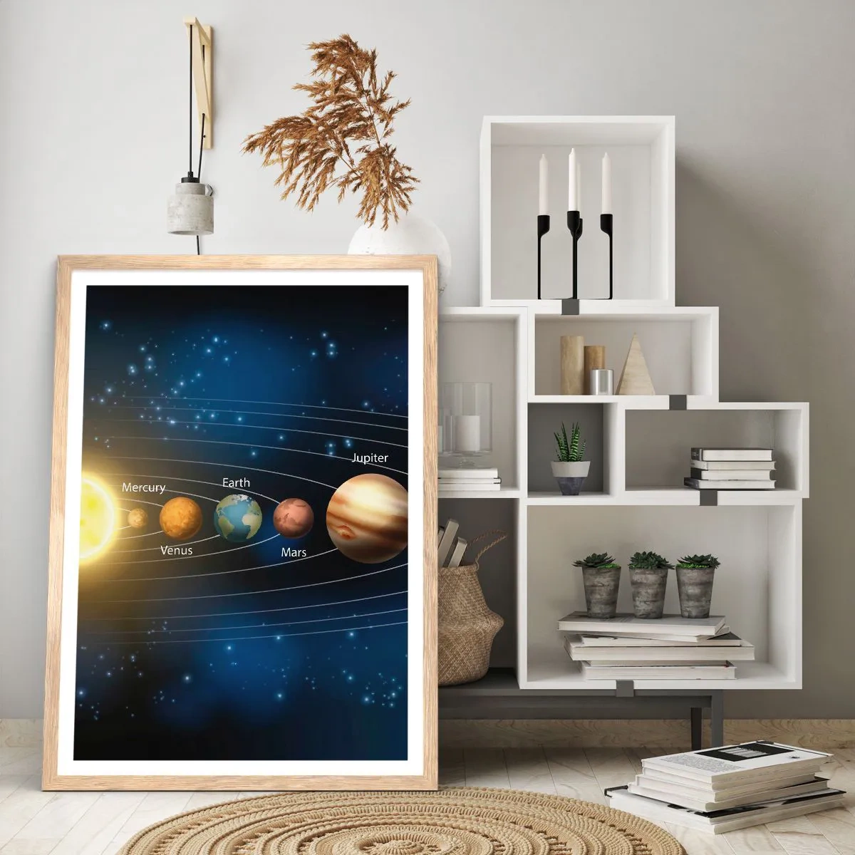 Poster în ramă de stejar deschis - Una din zece - 30x40 cm