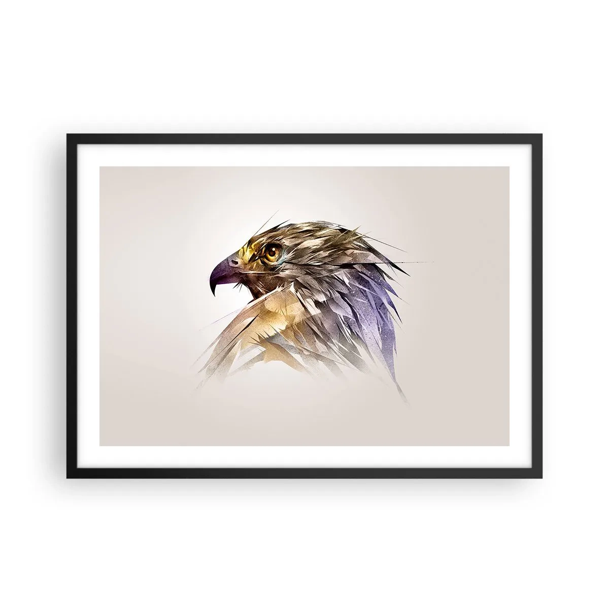 Poster în ramă neagră - Portretul unui războinic - 70x50 cm