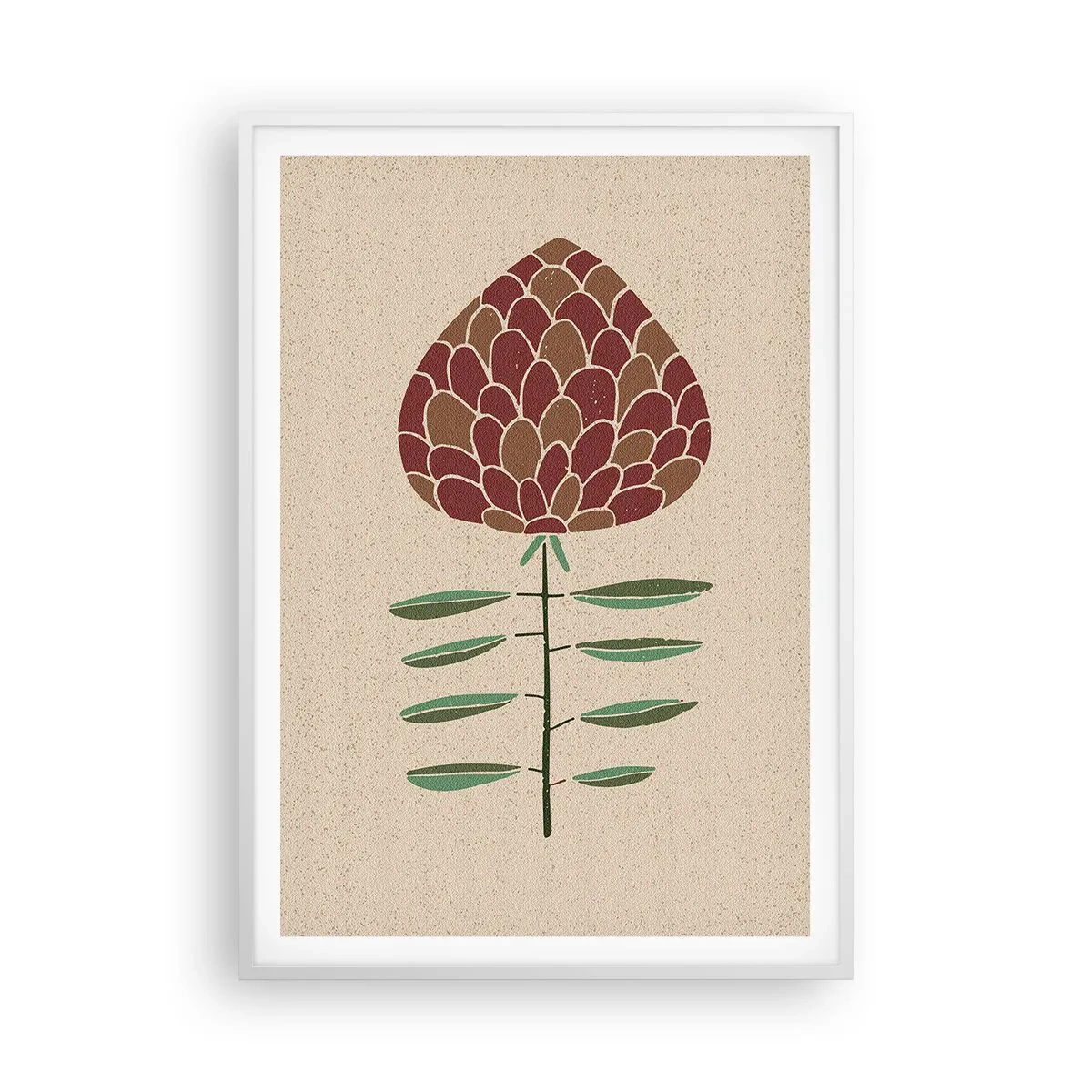 Poster în ramă albă - Deliciu pentru veveriță - 70x100 cm