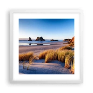 Poster în ramă albă - Pentru cei care caută pacea - 40x40 cm