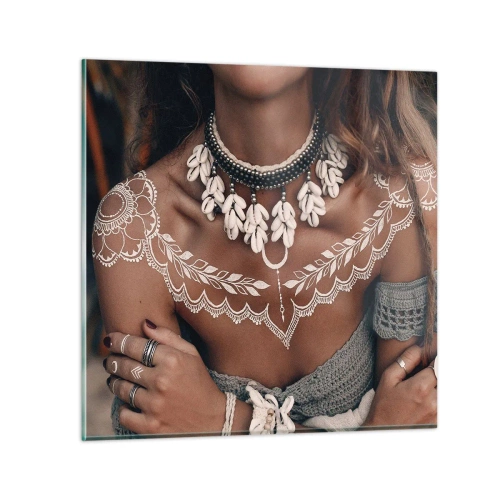 Tablou pe sticlă - Talismanele, ritualurile feminității - 70x70 cm