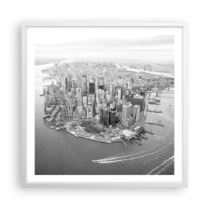 Poster în ramă albă - Cum să nu iubești? - 60x60 cm