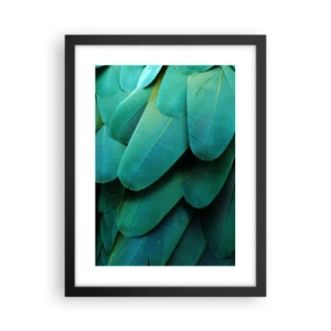 Poster în ramă neagră - Precizia naturii papagalicești - 30x40 cm