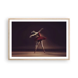 Poster în ramă de stejar deschis - Prima balerină - 91x61 cm