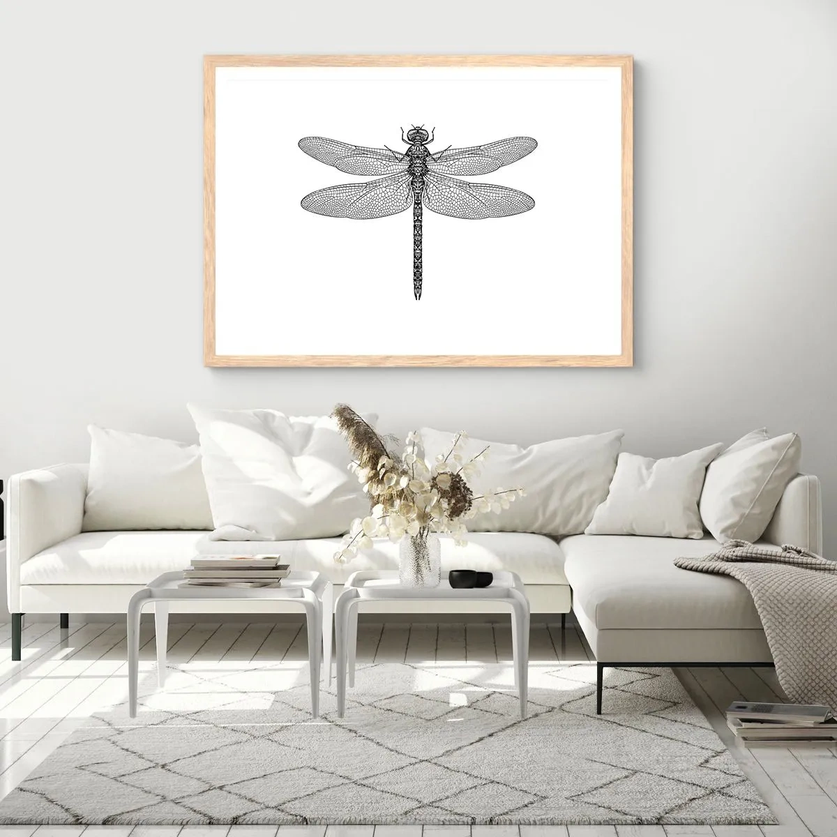 Poster în ramă de stejar deschis - Precizia naturii - 91x61 cm