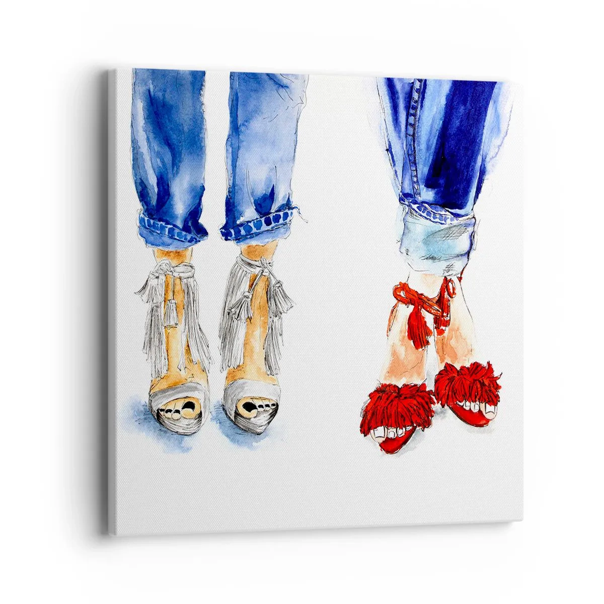 Tablou pe pânză - De ce nu mergem la o plimbare? - 40x40 cm