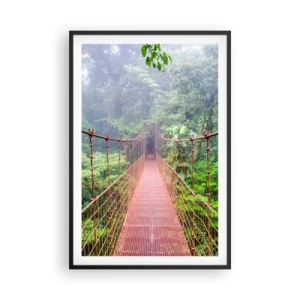 Poster în ramă neagră - Suspendat deasupra coroanelor arborilor - 61x91 cm