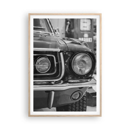 Poster în ramă de stejar deschis - Condus dur - 70x100 cm