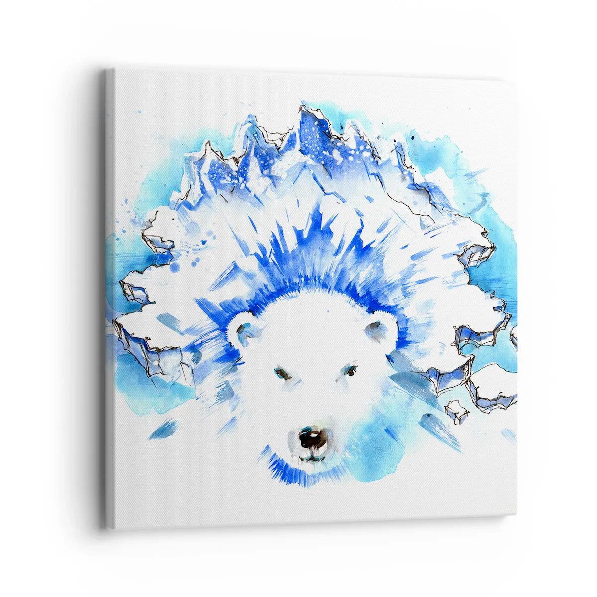 Tablou pe pânză - Regele Arcticii într-o coroană de gheață - 30x30 cm