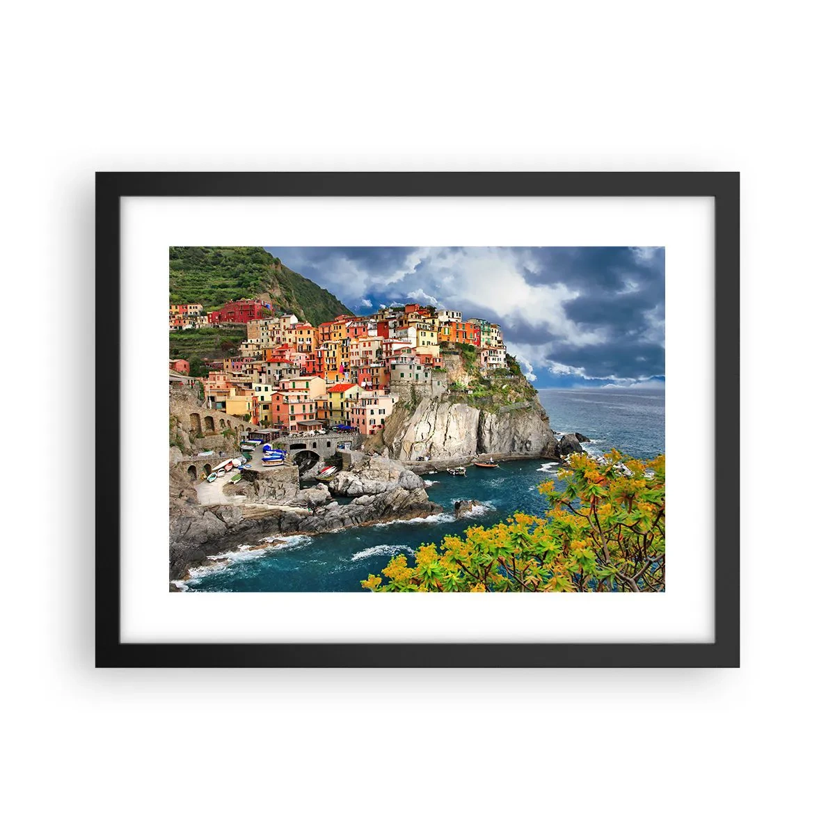 Poster în ramă neagră - Îmbrățișați de stânci - 40x30 cm