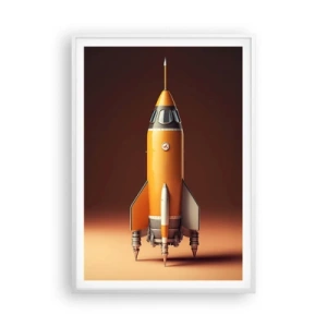 Poster în ramă albă - Totul începe cu un vis - 70x100 cm