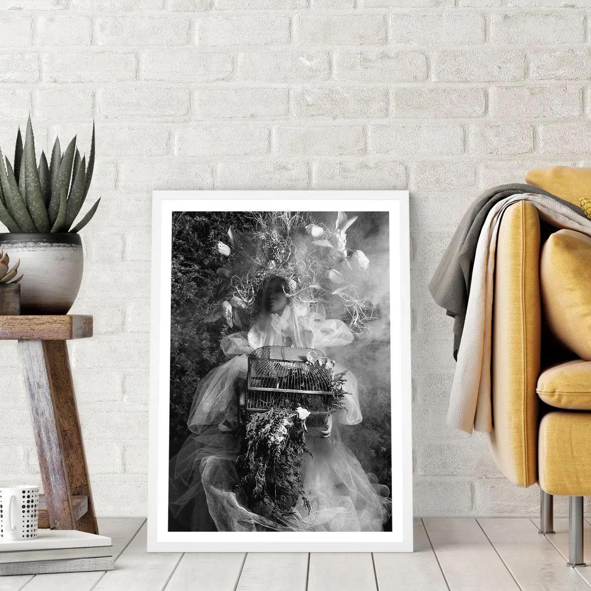 Poster în ramă albă - Mama însăși - Natura - 70x100 cm