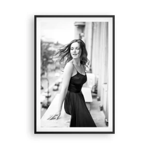 Poster în ramă neagră - Cu siguranță e o fată pariziană - 61x91 cm