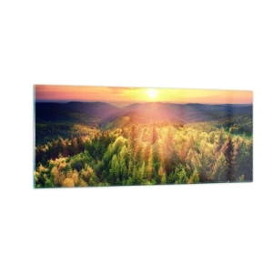 Tablou pe sticlă - Vârfuri și culmi - 100x40 cm