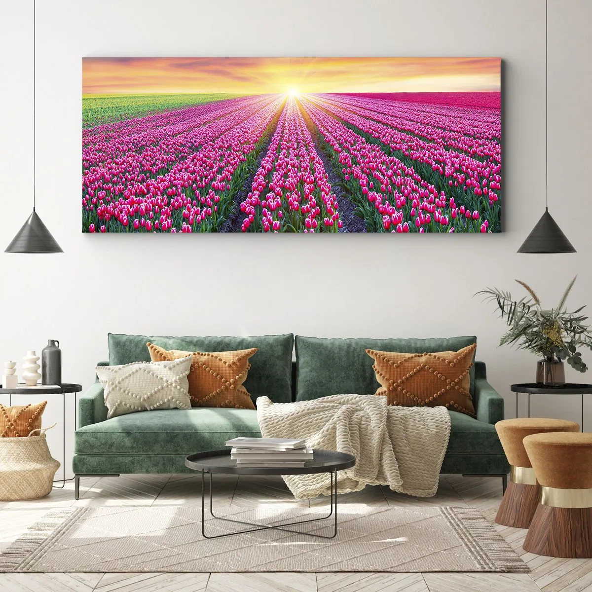 Tablou pe pânză - Ferma de frumusețe - 90x30 cm
