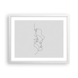 Poster în ramă albă - Dorință vorace - 50x40 cm