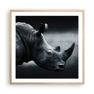 Poster în ramă de stejar deschis - Profil drept - 60x60 cm