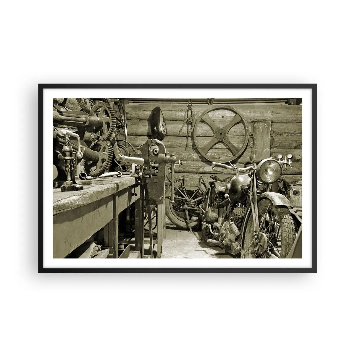 Poster în ramă neagră - În șopronul unchiului Vlad - 91x61 cm