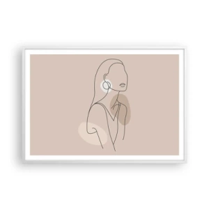 Poster în ramă albă - Icoana fecioarei - 100x70 cm