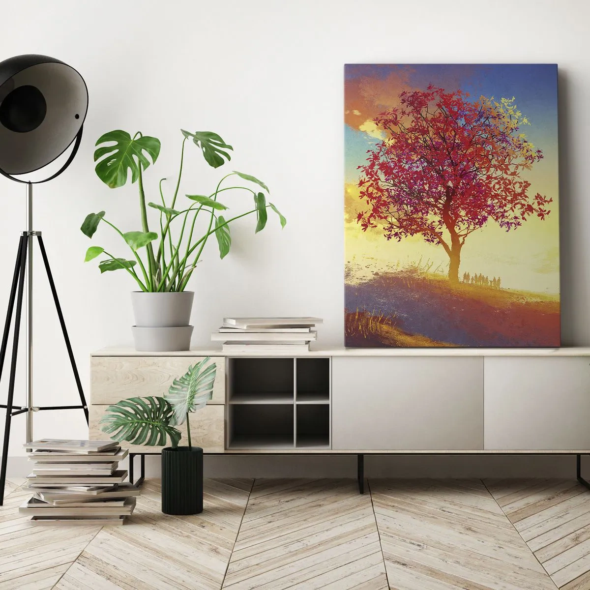 Tablou pe pânză - Pelerin la destinație - 65x120 cm