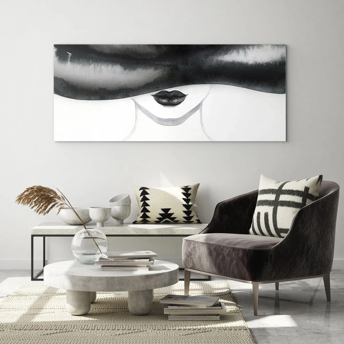 Tablou pe sticlă - Un mister senzual - 100x40 cm