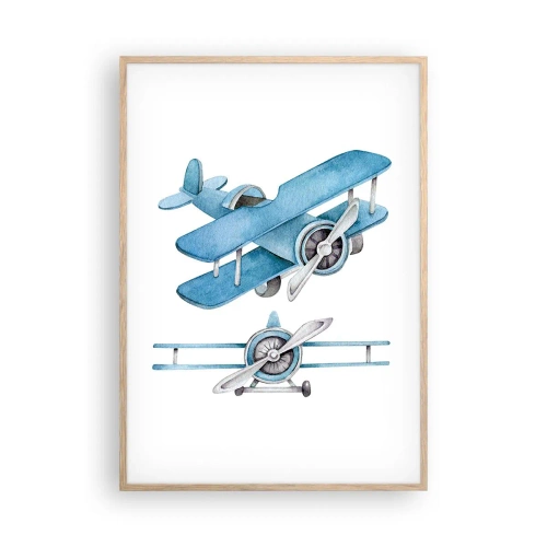 Poster în ramă de stejar deschis - Un învingător înnăscut - 70x100 cm