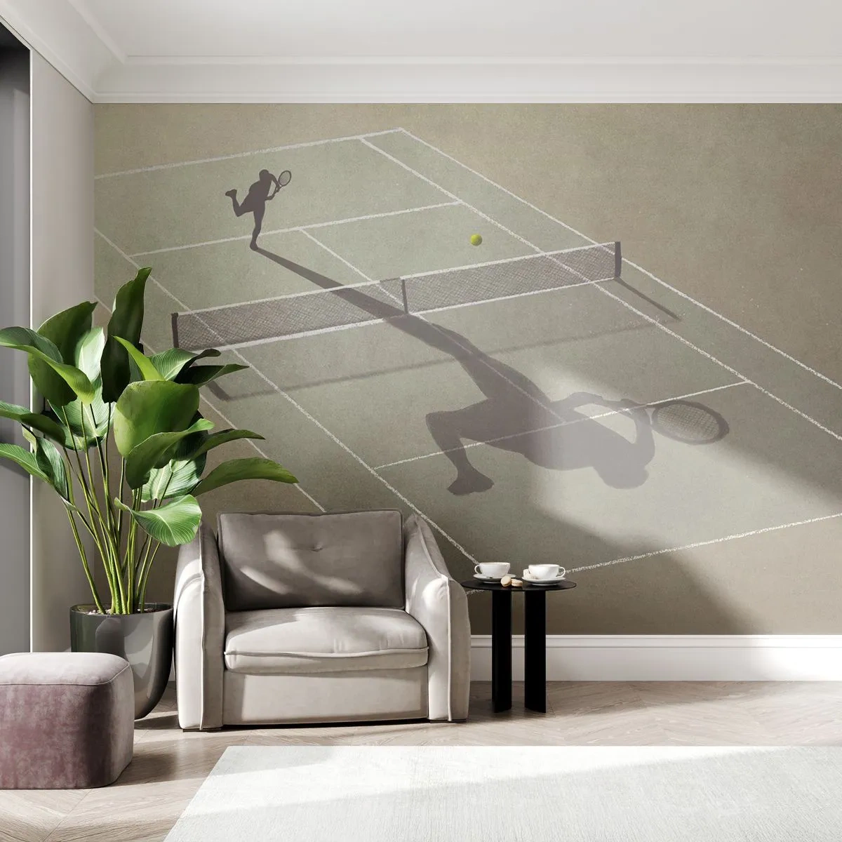 Tapet Premium Sand - Învinge-te pe tine însuți - Tenis, Tribunalele, Sport - 200x140 cm