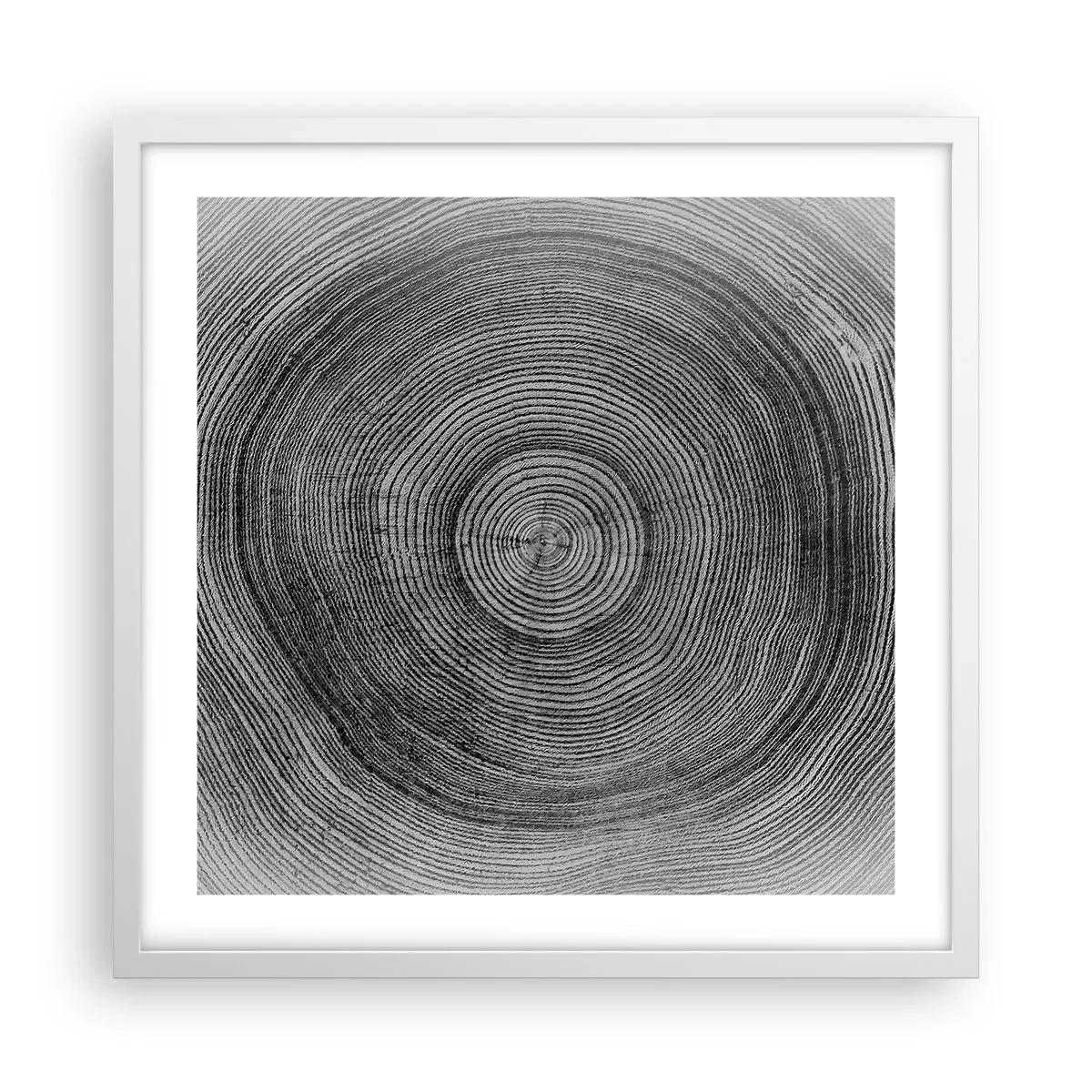 Poster în ramă albă - Un semn al vremurilor - 50x50 cm