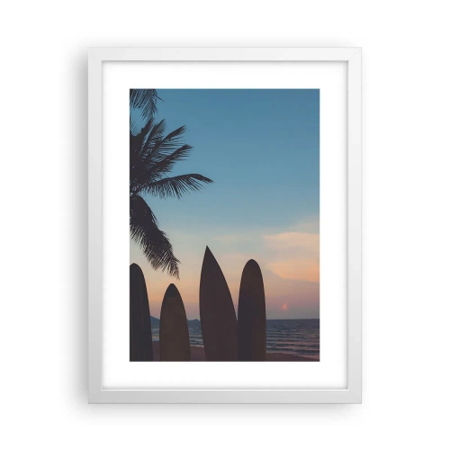 Poster în ramă albă - Și mâine ne vom distra - 30x40 cm