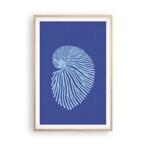 Poster în ramă de stejar deschis - Nașterea cochiliei - 61x91 cm