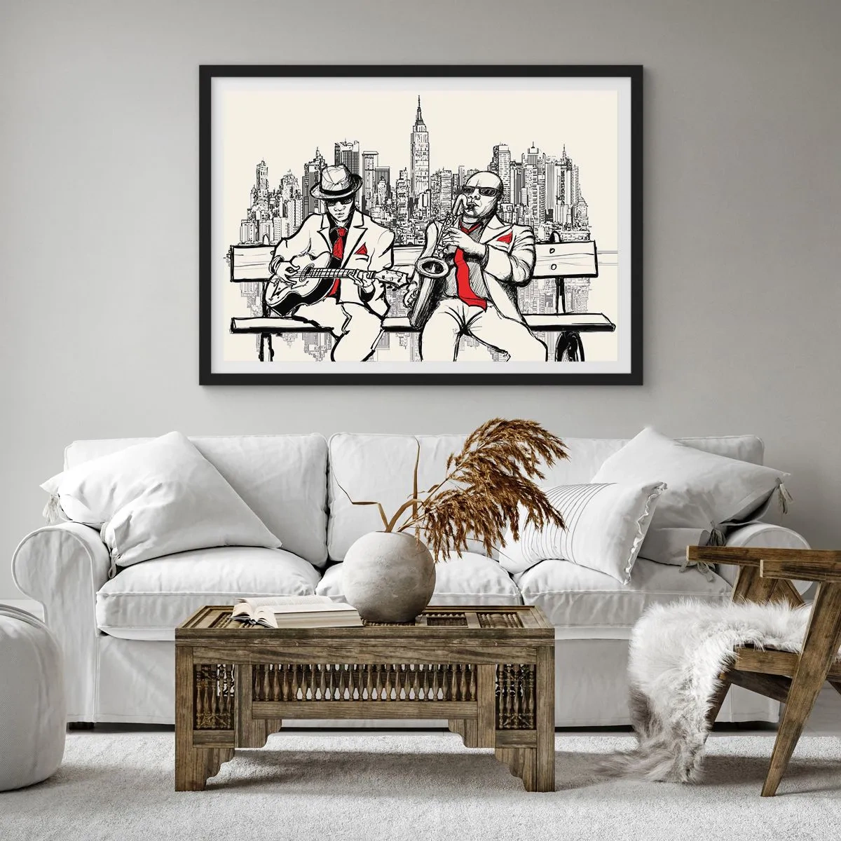 Poster în ramă neagră - Improvizație la New York - 70x50 cm