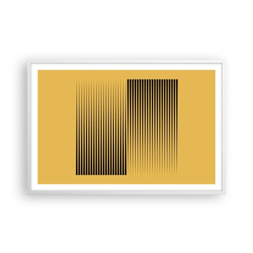 Poster în ramă albă - Pătratul contrariilor - 91x61 cm