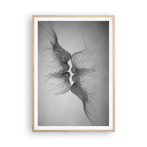 Poster în ramă de stejar deschis - Sărutul vântului - 70x100 cm