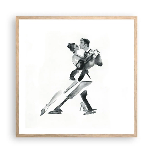 Poster în ramă de stejar deschis - Într-un ritm - 60x60 cm