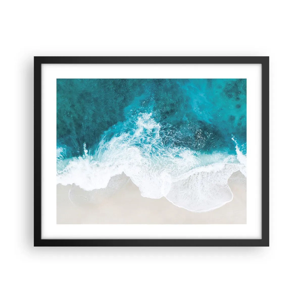 Poster în ramă neagră - Mângâiere naturală - 50x40 cm