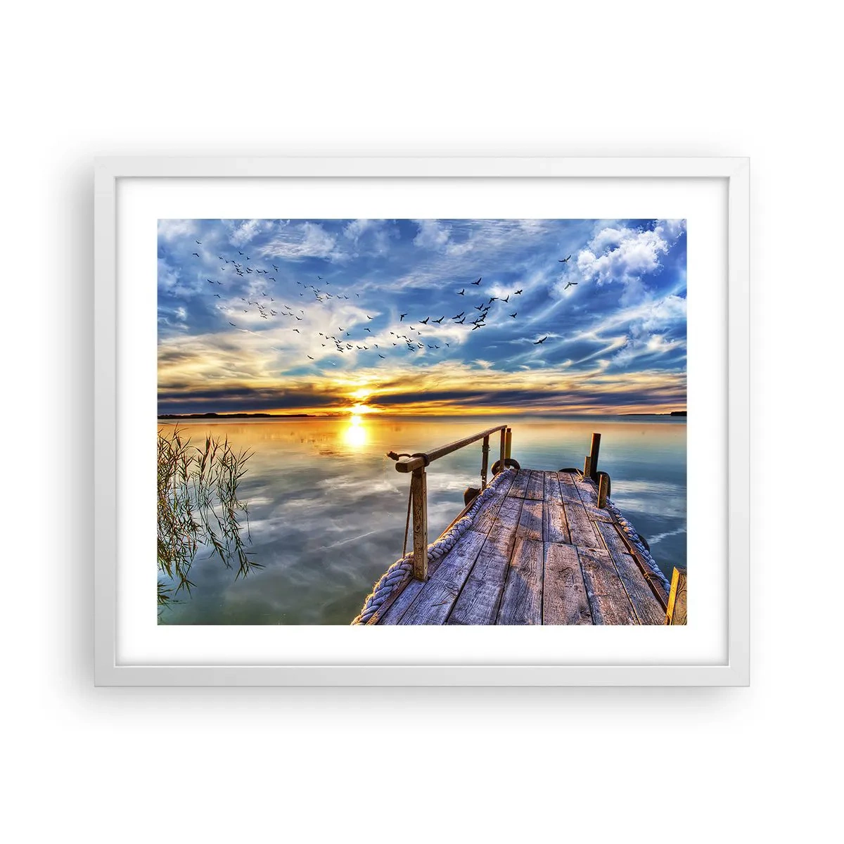 Poster în ramă albă - Vântul se odihnește - 50x40 cm