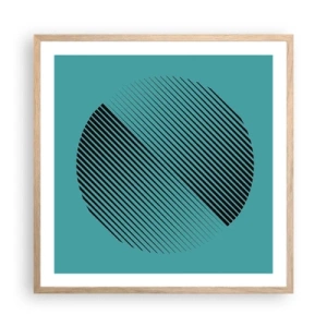 Poster în ramă de stejar deschis - Cercul - o variație geometrică - 60x60 cm