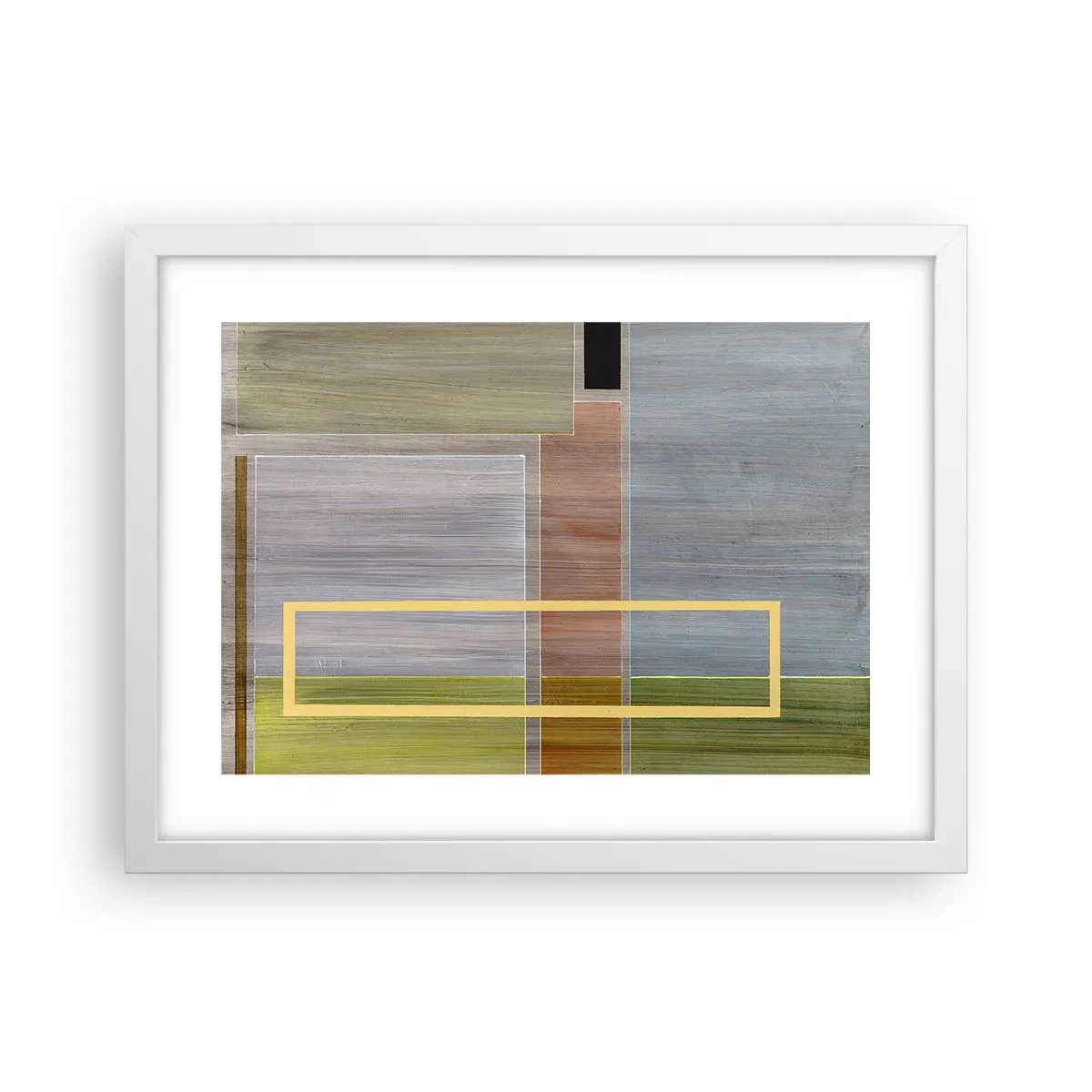 Poster în ramă albă - Drept și liniștit - 40x30 cm
