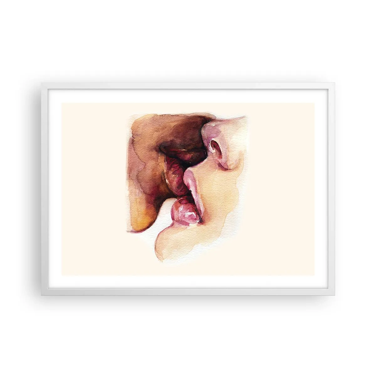 Poster în ramă albă - Ca ziua și noaptea, ca cerul și pământul - 70x50 cm