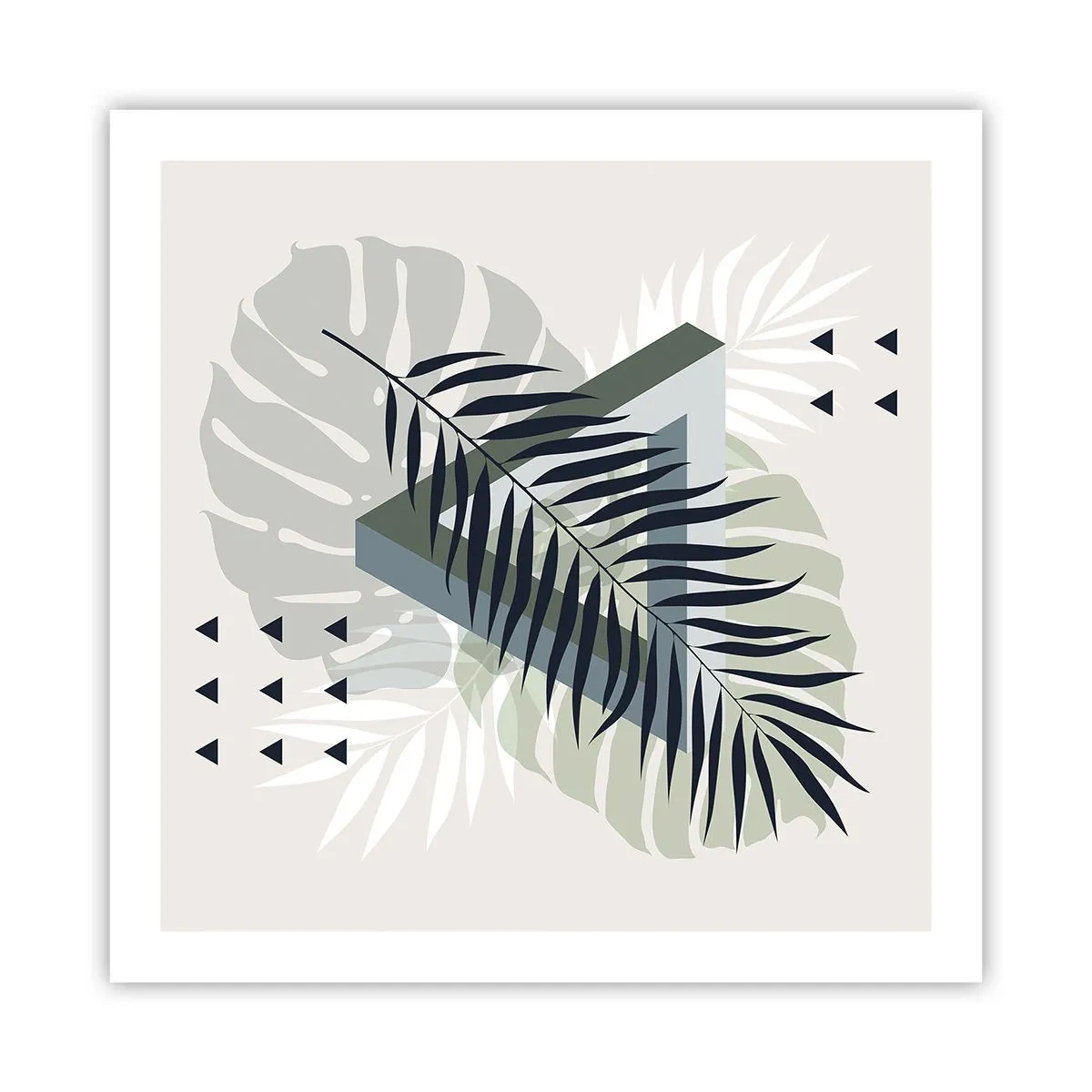 Poster - Natura și geometria - două ordine? - 60x60 cm