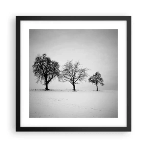 Poster în ramă neagră - La ce visează? - 40x40 cm