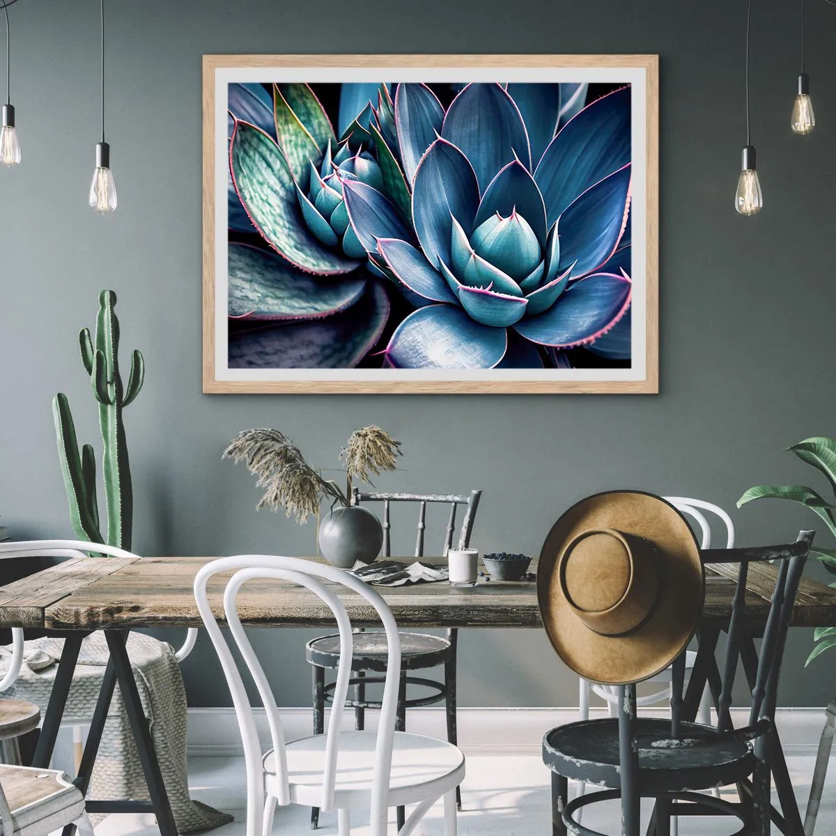 Poster în ramă de stejar deschis - Forța vitală - 50x40 cm