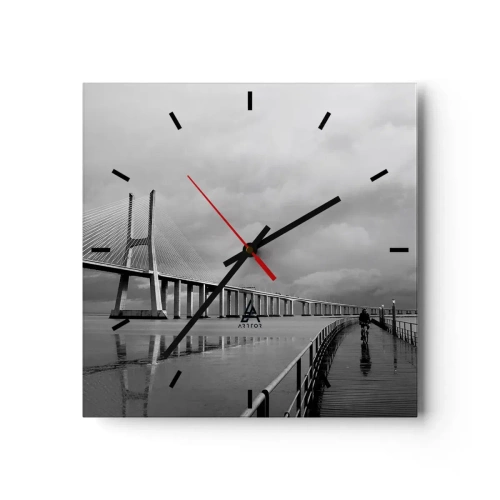 Ceas de perete - Ceas pe sticlă - Pentru fiecare ceva - 40x40 cm