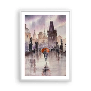 Poster în ramă albă - Oamenii nu se schimbă - 50x70 cm