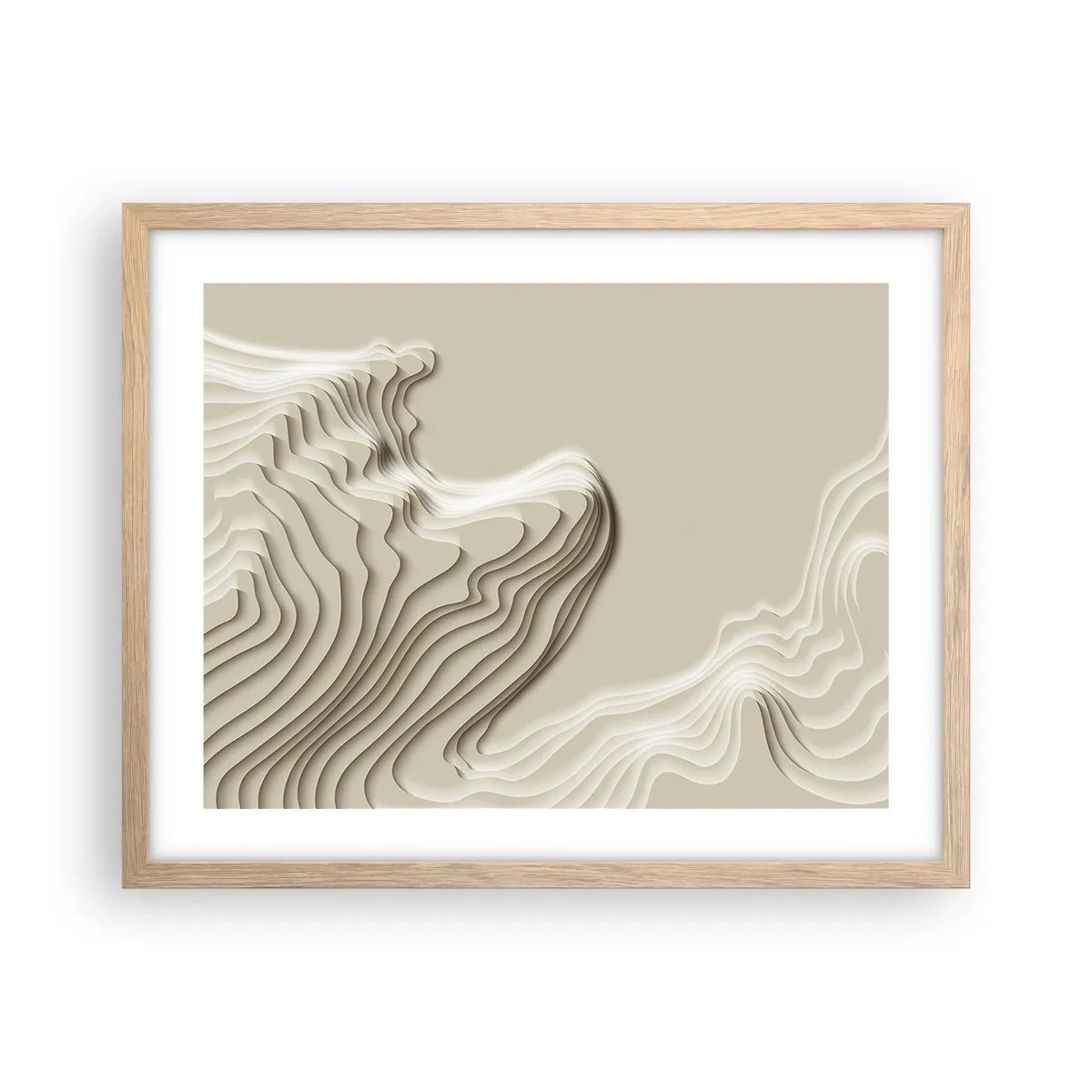 Poster în ramă de stejar deschis - Topografia artei - 50x40 cm